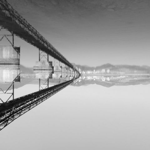 Pásový prepravník ponad Váh Pásový prepravník ponad Váh